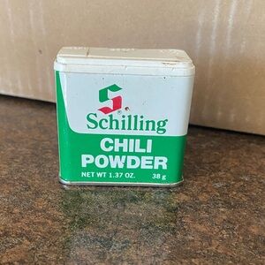 Antique Schilling Chili Powder Tin 1977